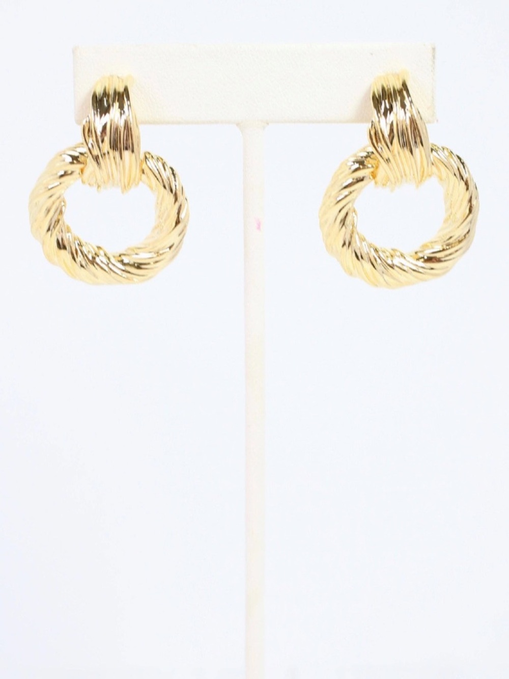 Caroline Hill Gold Traci Textured Drop Earring